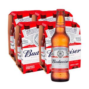 Cerveja Budweiser Long Neck 330ml Pack Com 24 Unidades